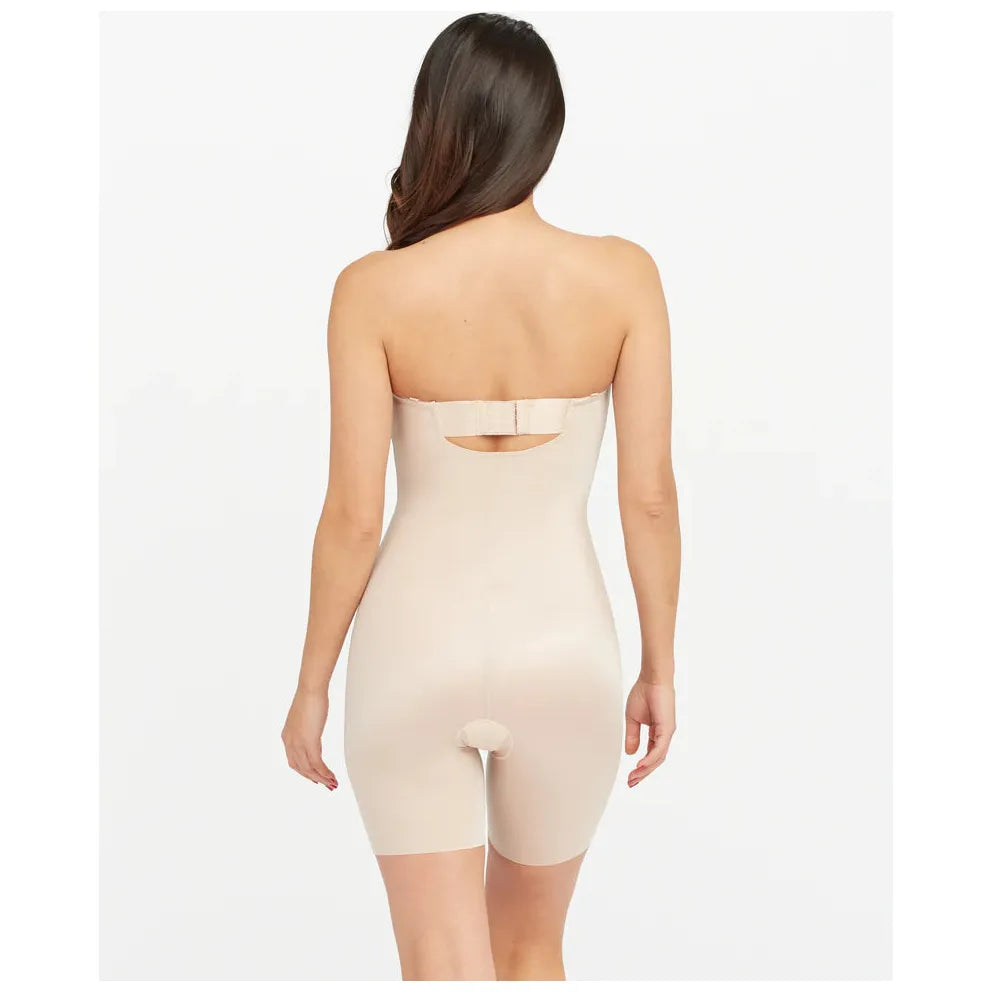 SPANX | Suit Your Fancy Strapless Cupped Mid-Thigh Bodysuit