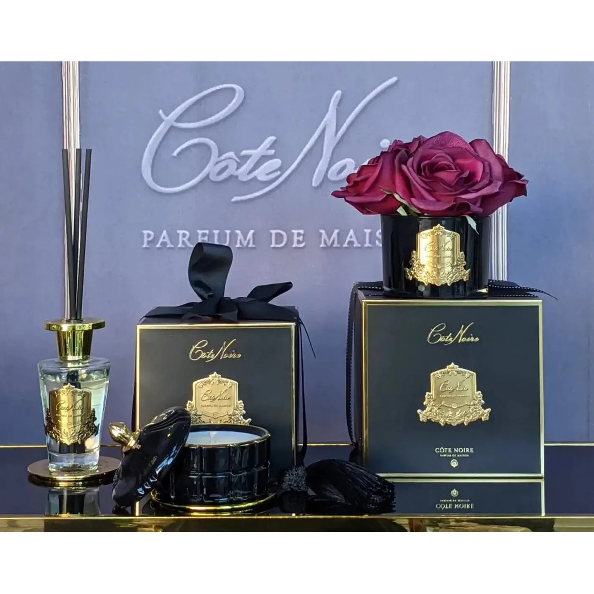 Cote Noir | Art Deco Candle - Black