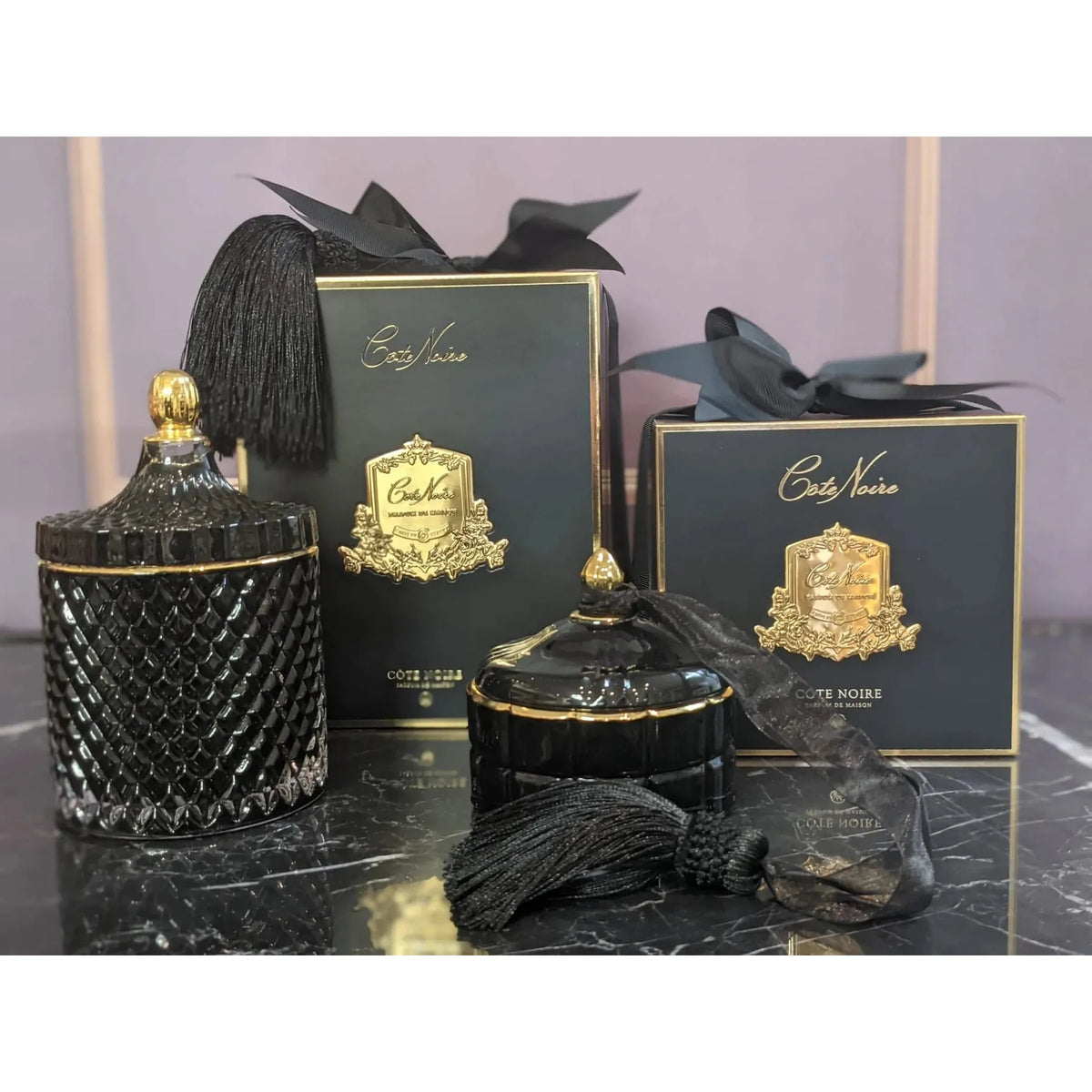 Cote Noir | Art Deco Candle - Black