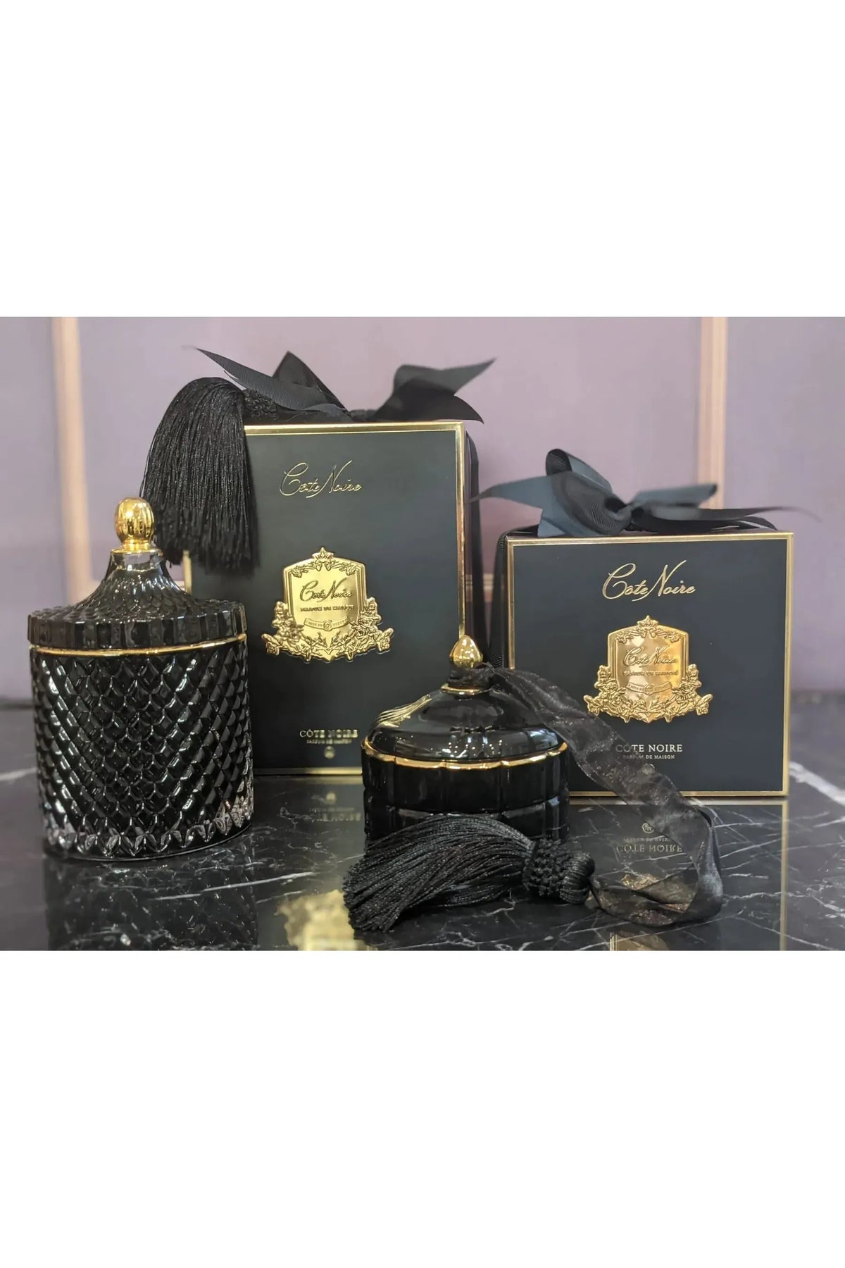 Cote Noir | Art Deco Candle - Black