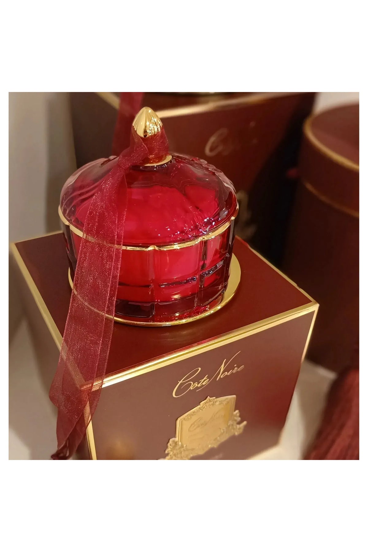 Cote Noir | Art Deco Candle - Red