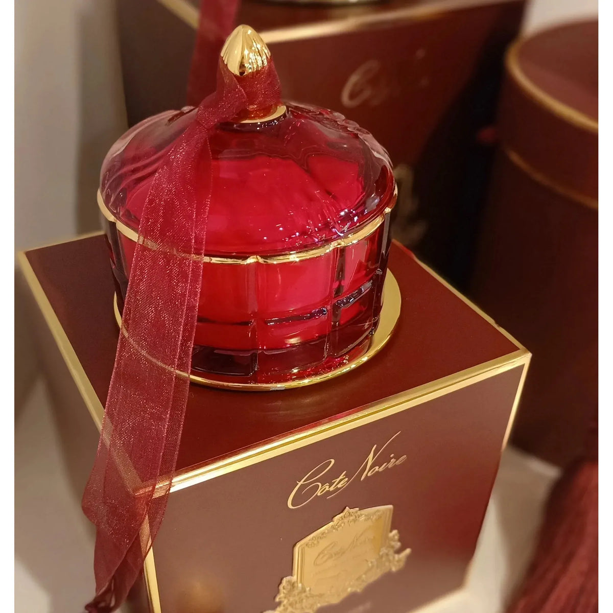 Cote Noir | Art Deco Candle - Red