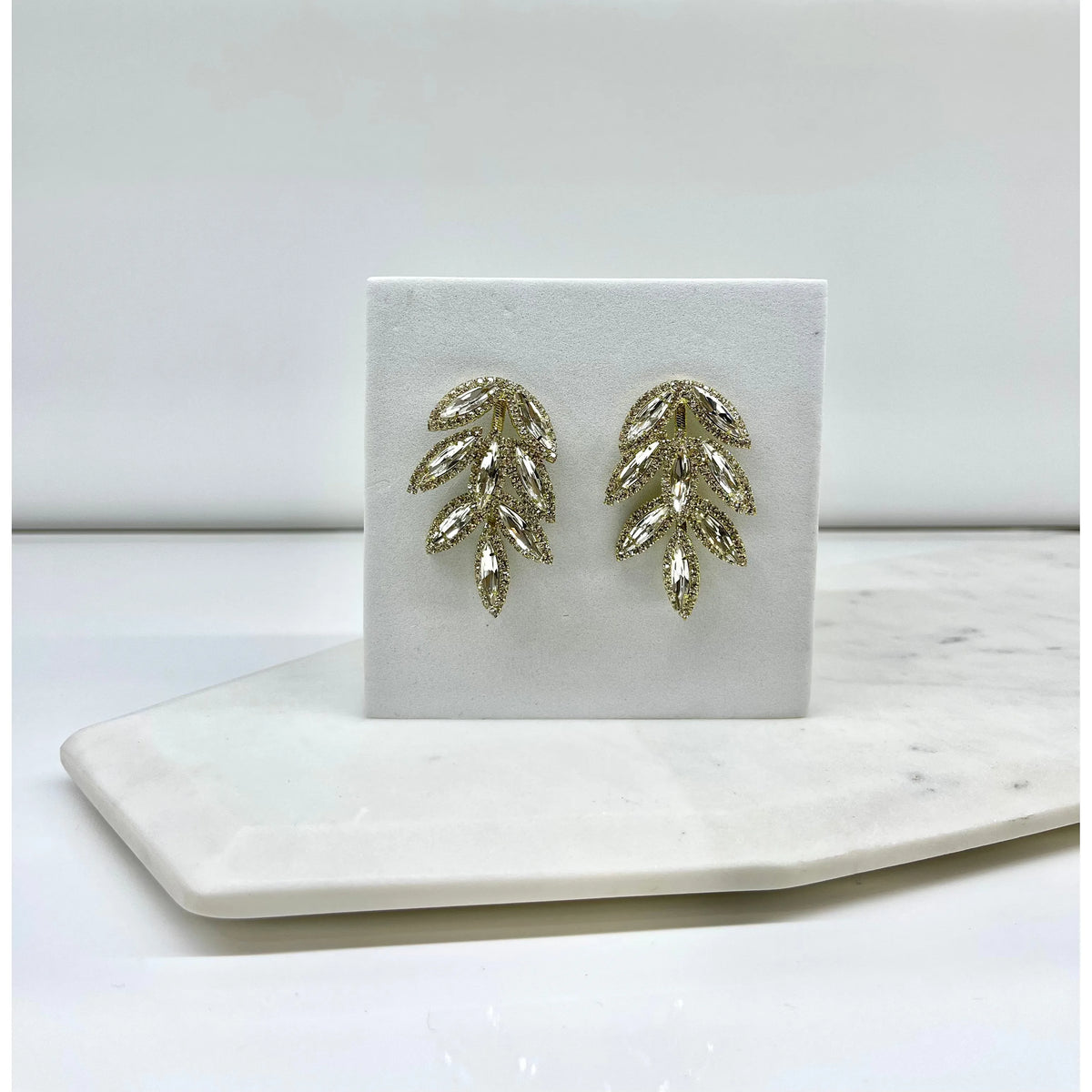 MARGARET | GOLD CRYSTAL EARRING