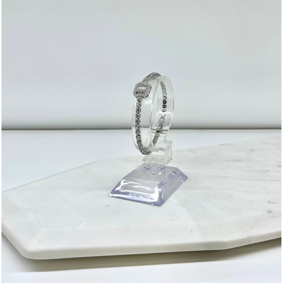 Silver Crystal Tennis Bracelet