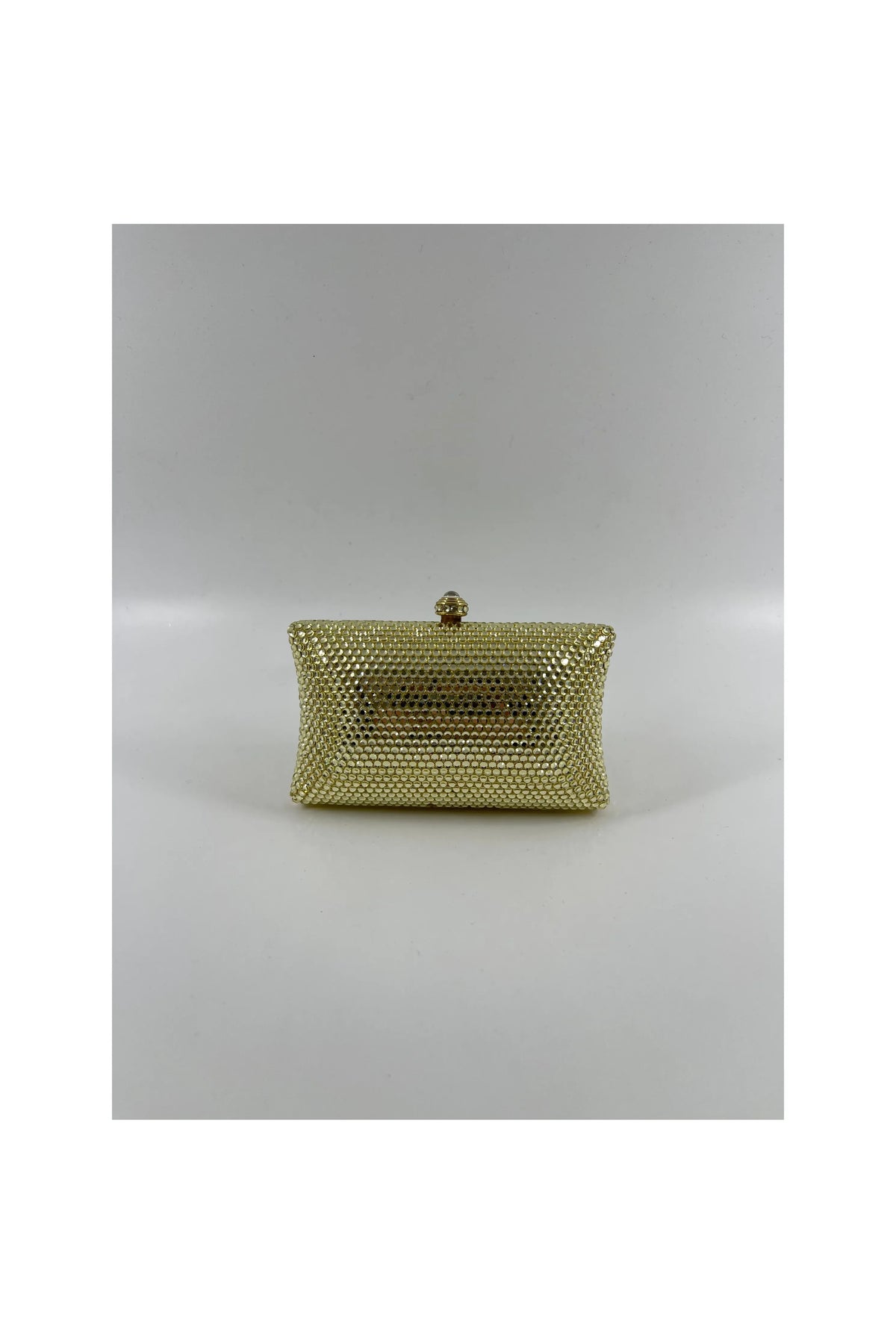 Light Gold Crystal Mini Clutch