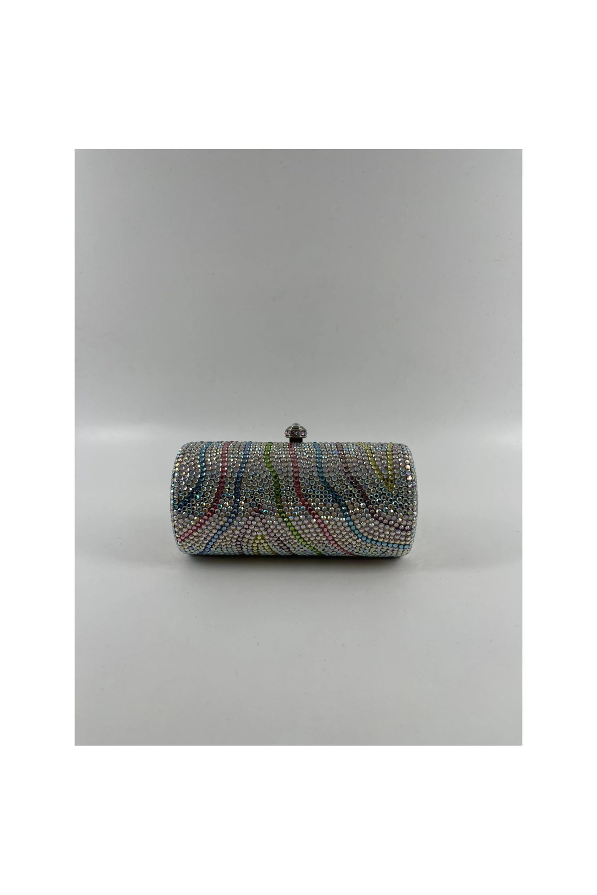 Multicolour/Silver Crystal Mini Clutch
