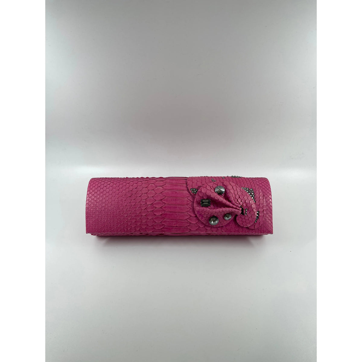 Hot Pink Snake Skin Clutch