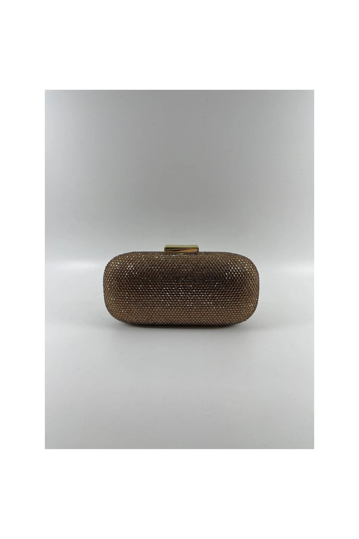 Bronze Crystal Long Clutch