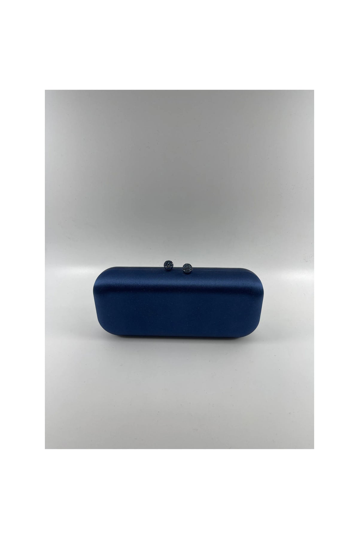 Navy Satin Clutch