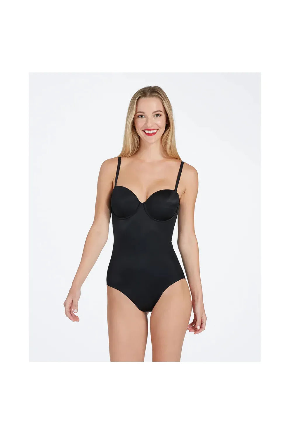 SPANX | Suit Your Fancy Strapless Cupped Panty Bodysuit - Black