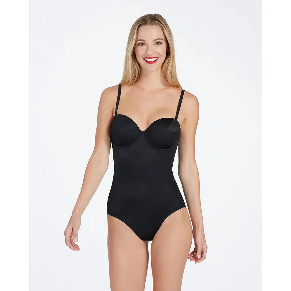 SPANX | Suit Your Fancy Strapless Cupped Panty Bodysuit - Black