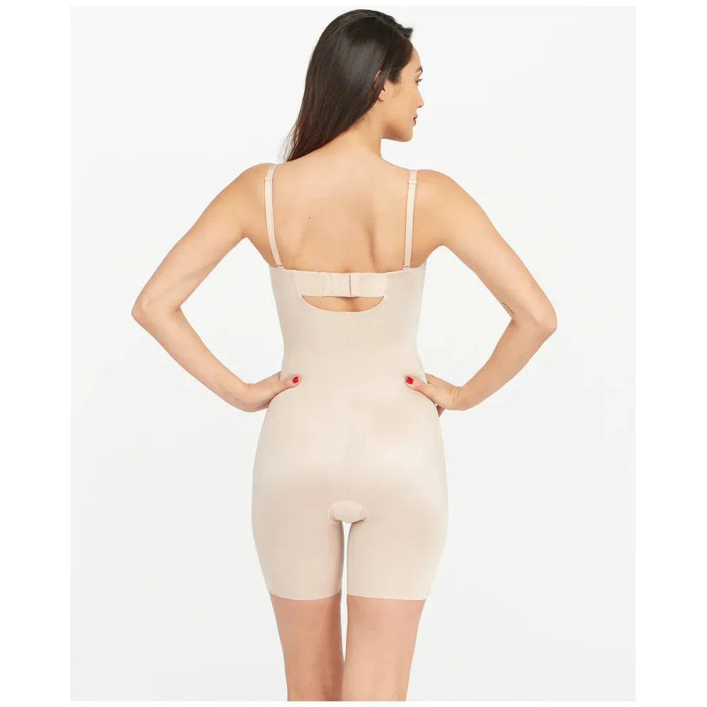 SPANX | Suit Your Fancy Strapless Cupped Mid-Thigh Bodysuit