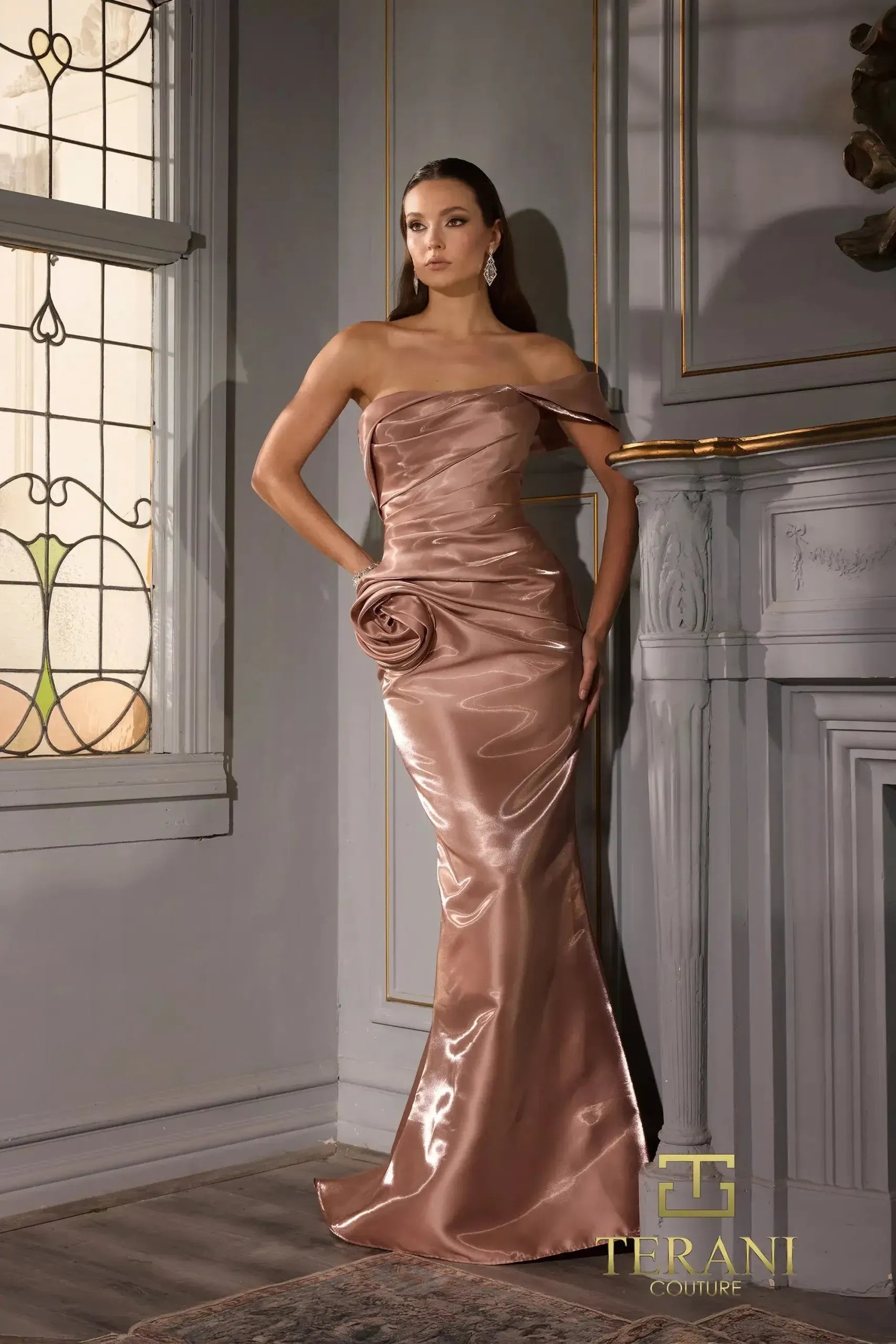Evening Dresses Terani Couture Champagne Dress Terani Couture