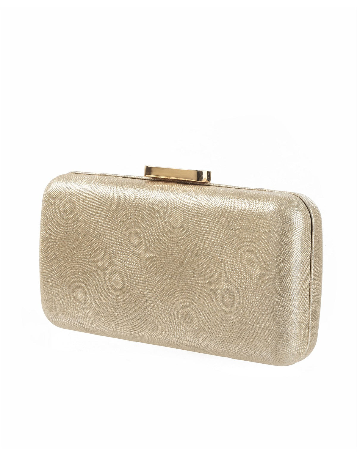 GREGORY LADNER | JEANNIE METALLIC BOX CLUTCH BAG - Gold