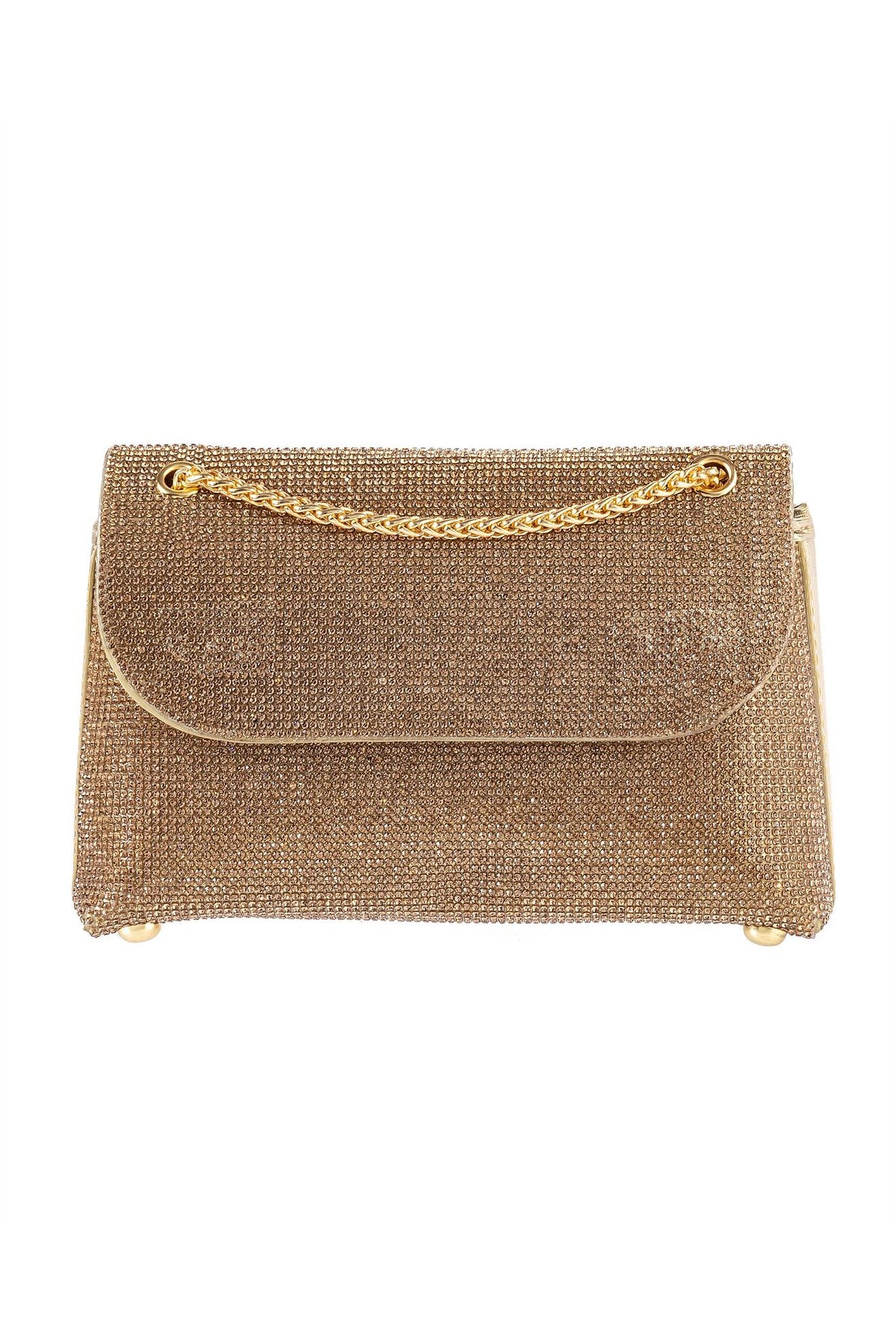 GREGORY LADNER | CRYSTAL SPARKLE SHOULDER CHAIN EVENING BAG