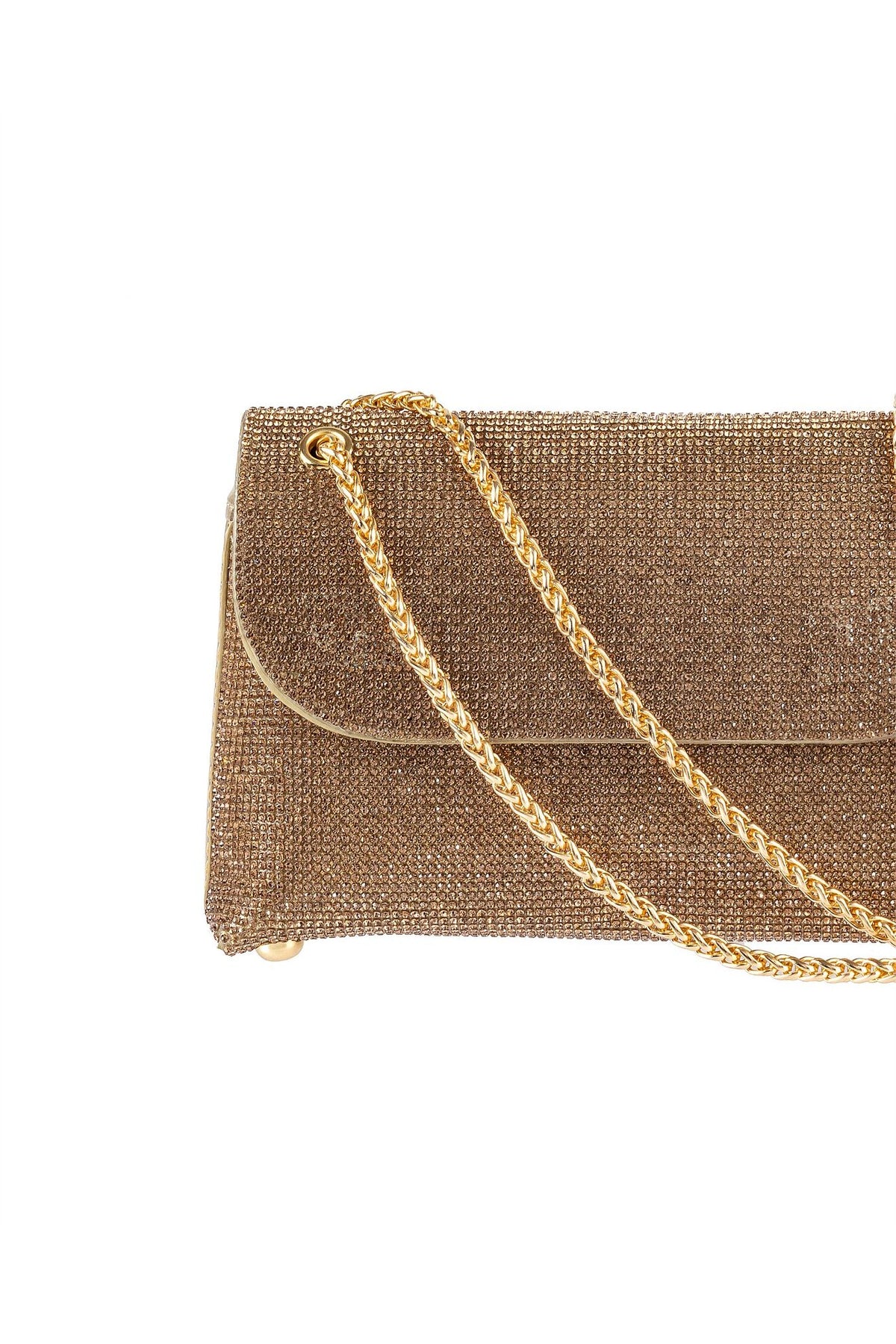 GREGORY LADNER | CRYSTAL SPARKLE SHOULDER CHAIN EVENING BAG