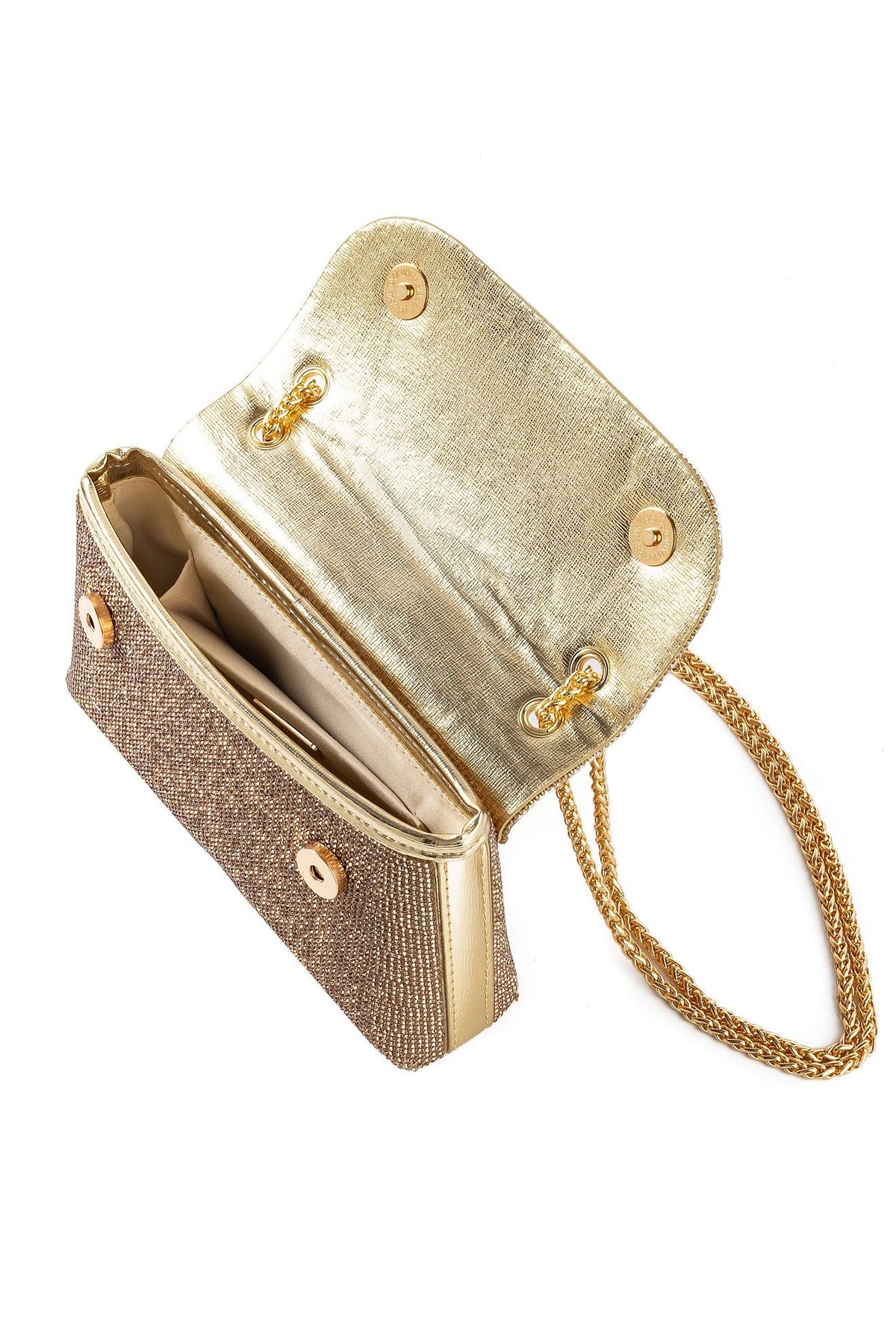 GREGORY LADNER | CRYSTAL SPARKLE SHOULDER CHAIN EVENING BAG
