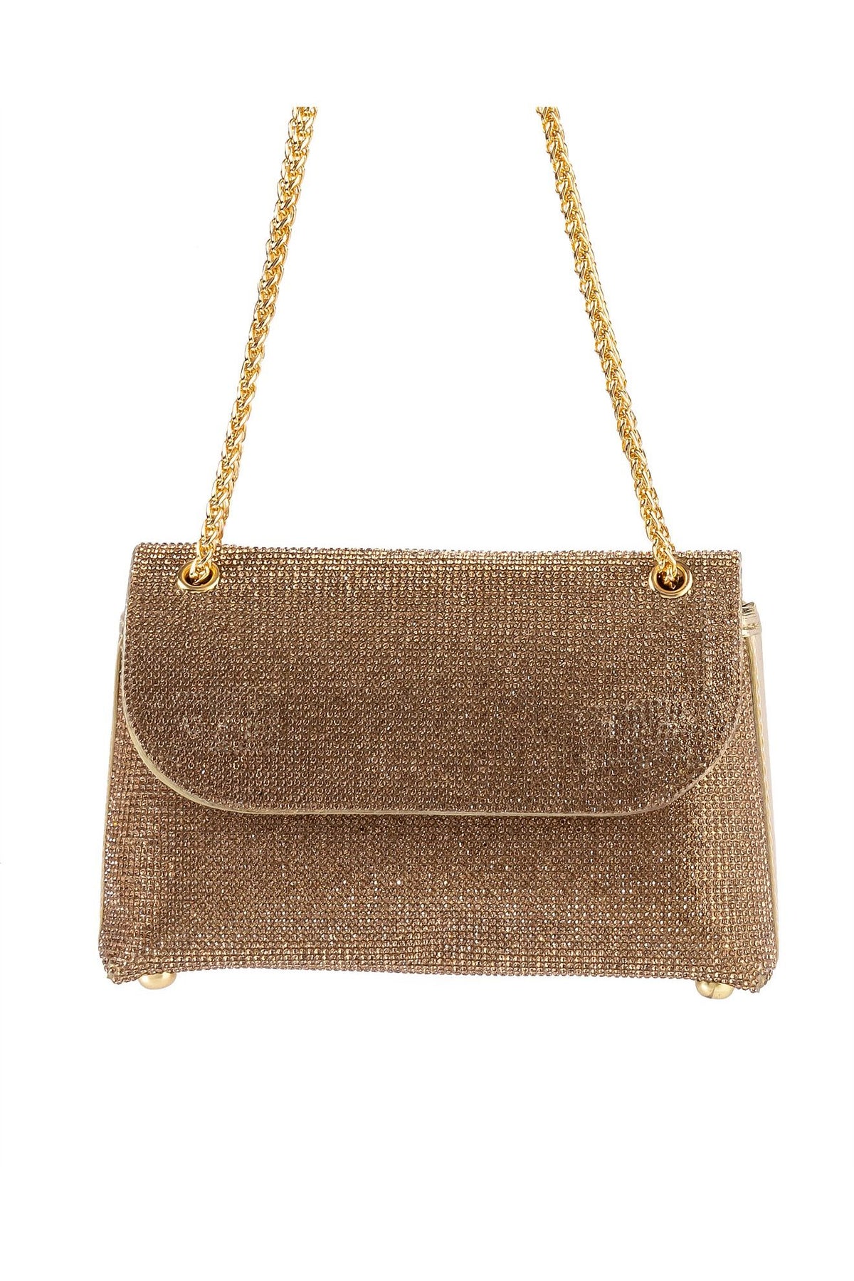 GREGORY LADNER | CRYSTAL SPARKLE SHOULDER CHAIN EVENING BAG