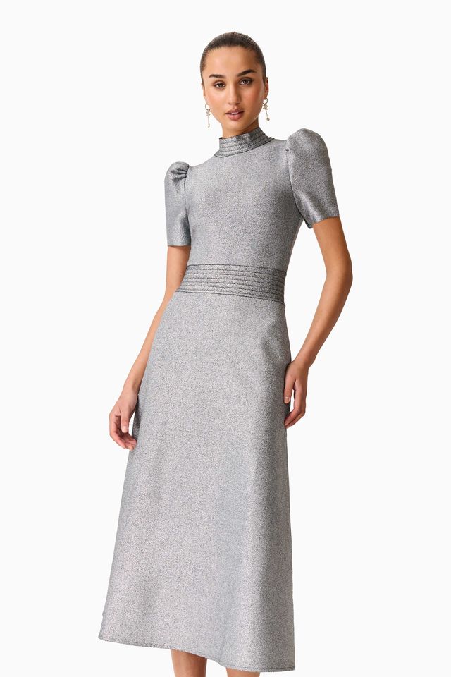 ELLIATT | LORNA PUFF SLEEVE MIDI DRESS