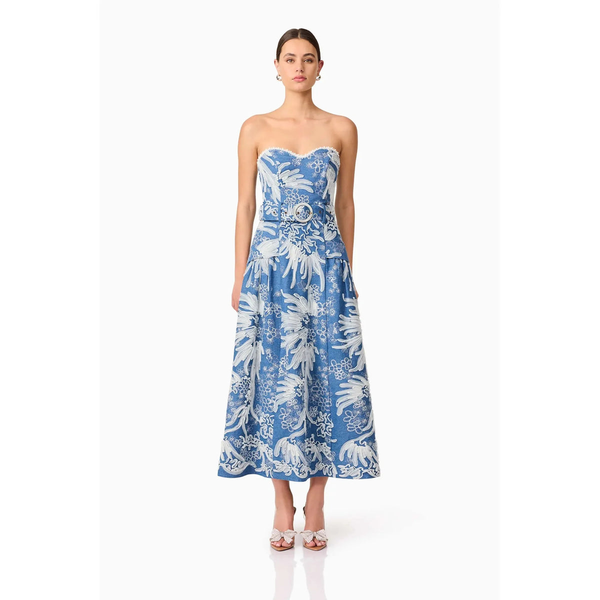 ELLIATT | ANNELIESE MIDI DRESS BLUEIVORY
