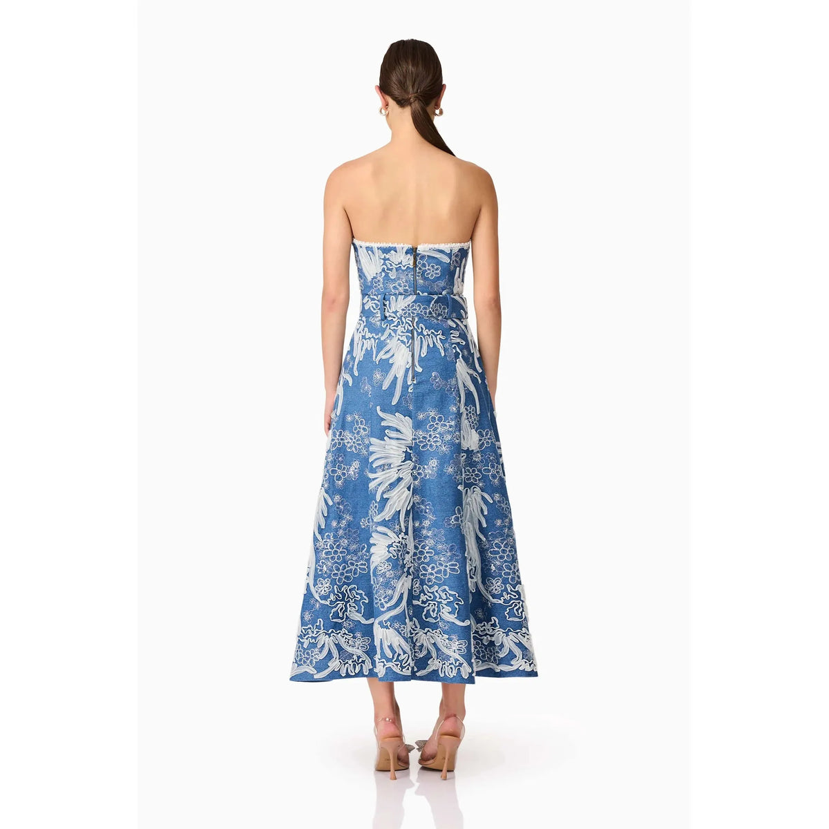 ELLIATT | ANNELIESE MIDI DRESS BLUEIVORY