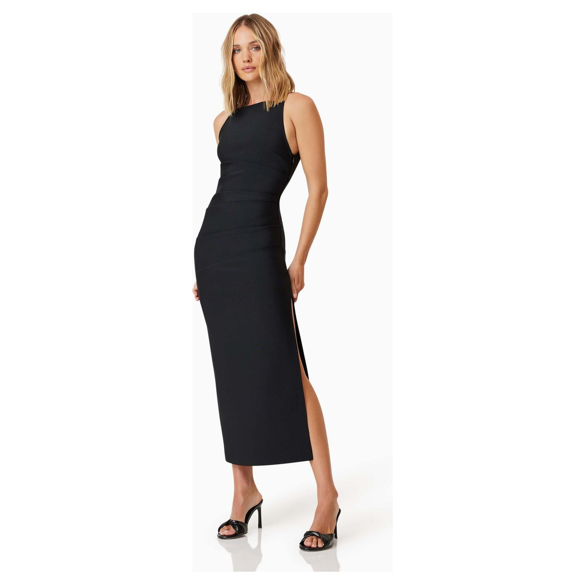 ELLIATT | ROSE COCKTAIL MIDI DRESS - Black