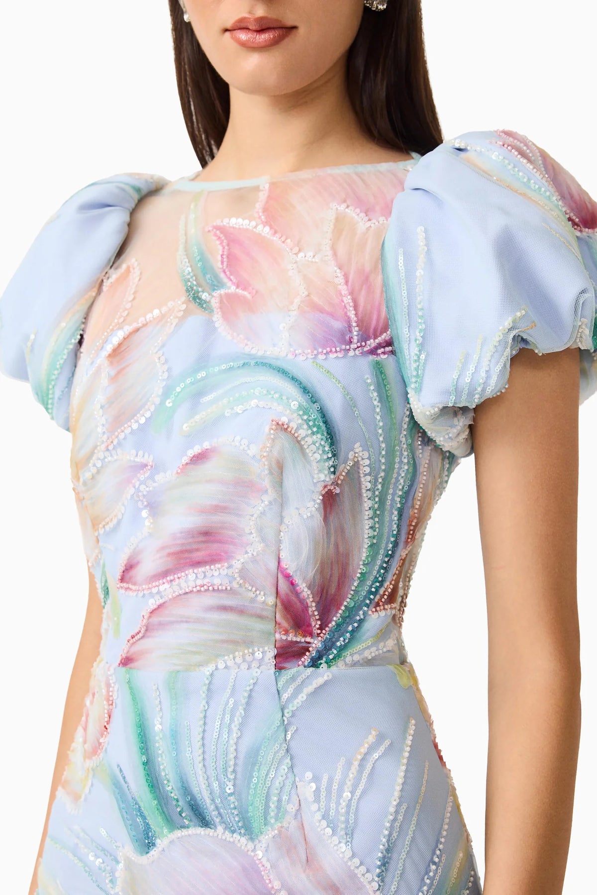 ELLIATT | PRISELLE PUFF SLEEVE MIDI DRESS