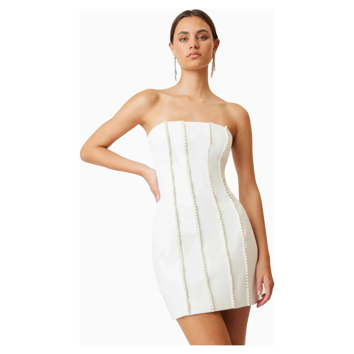ELLIATT | SONNETT MINI STRAPLESS PEARL DRESS
