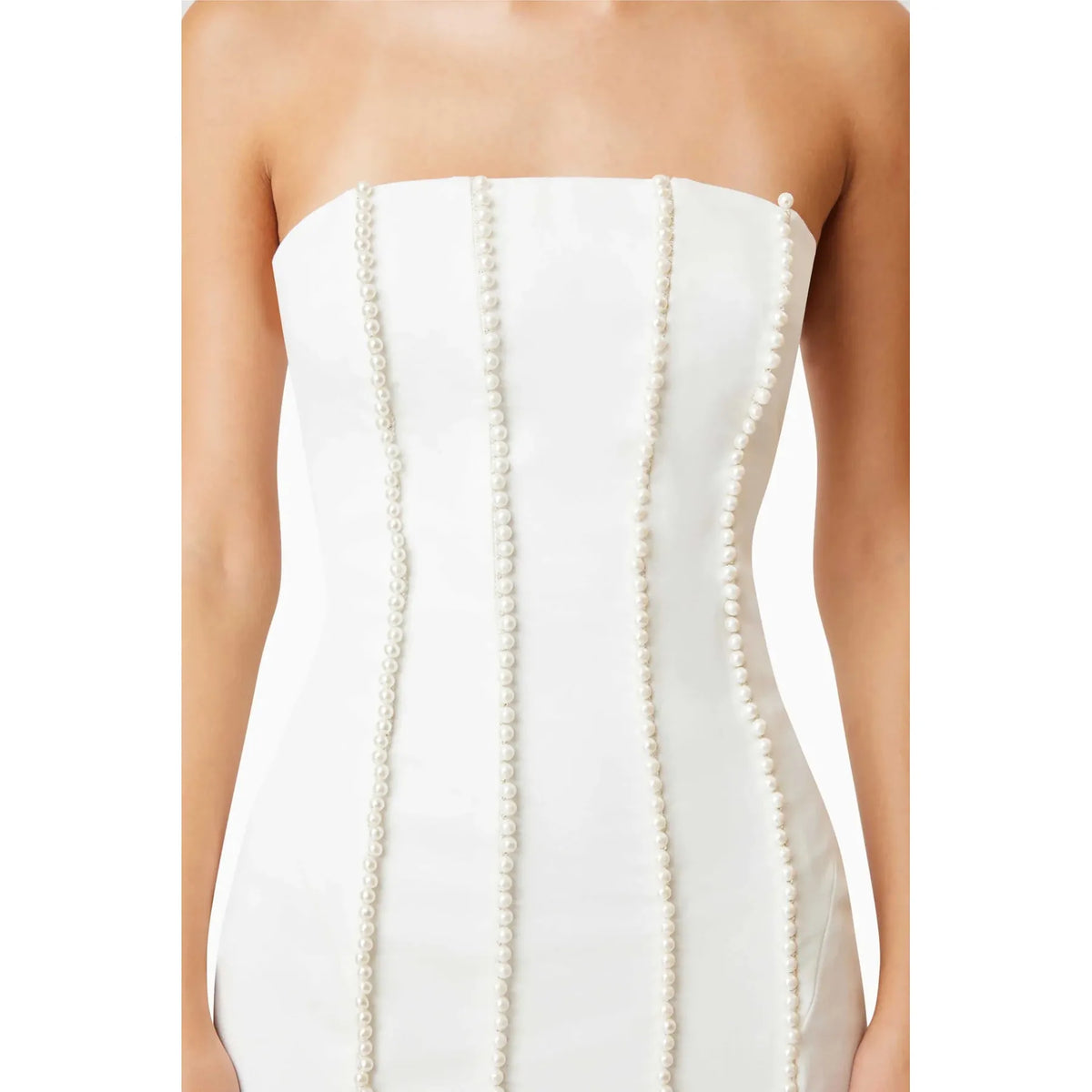 ELLIATT | SONNETT MINI STRAPLESS PEARL DRESS