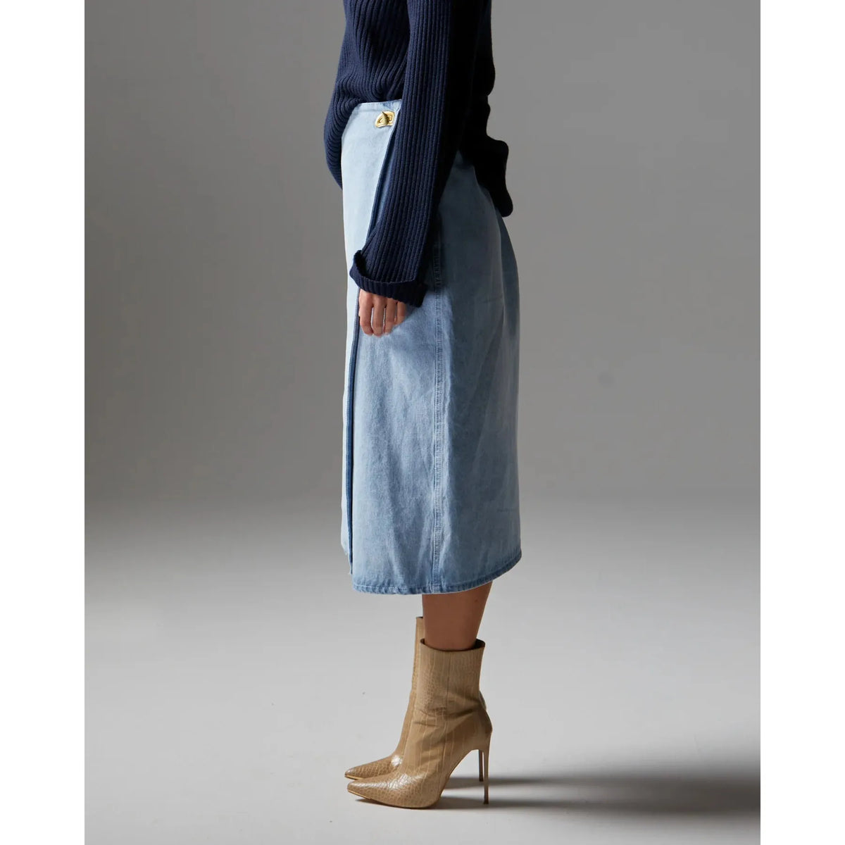 FATE &amp; BECKER | FLIGHT DENIM WRAP SKIRT