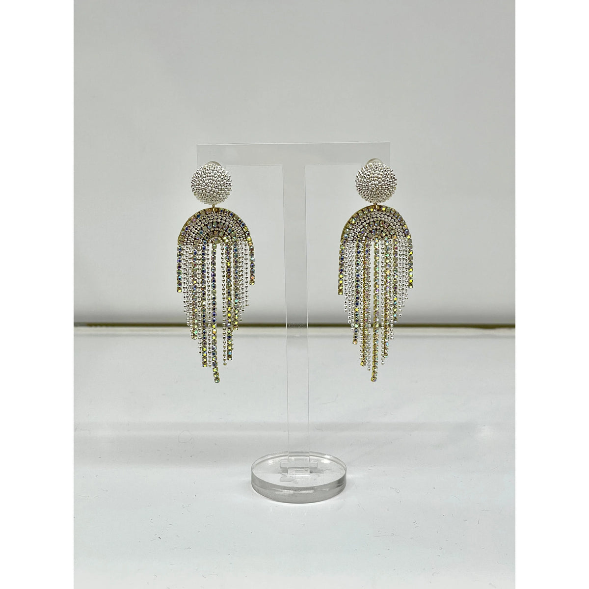 TILLY | White/Gold Drop Earring