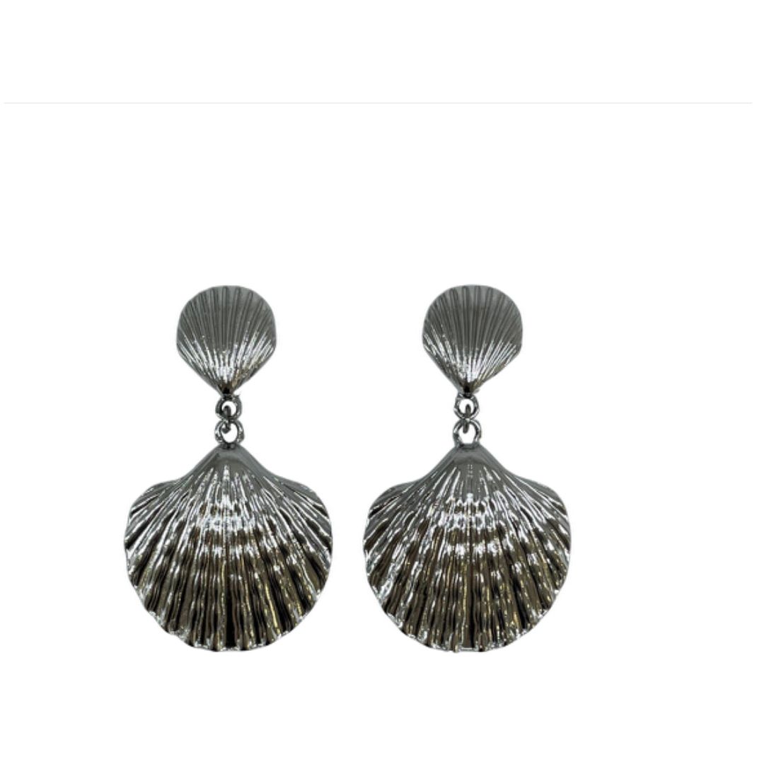 BIANCA | Silver seashell drop Earring