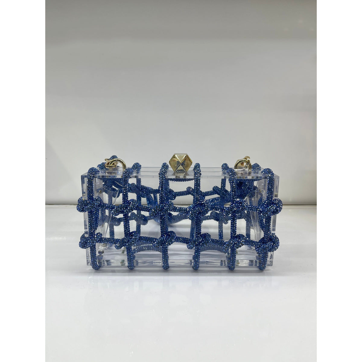 Blue Diamante Acrylic Bag