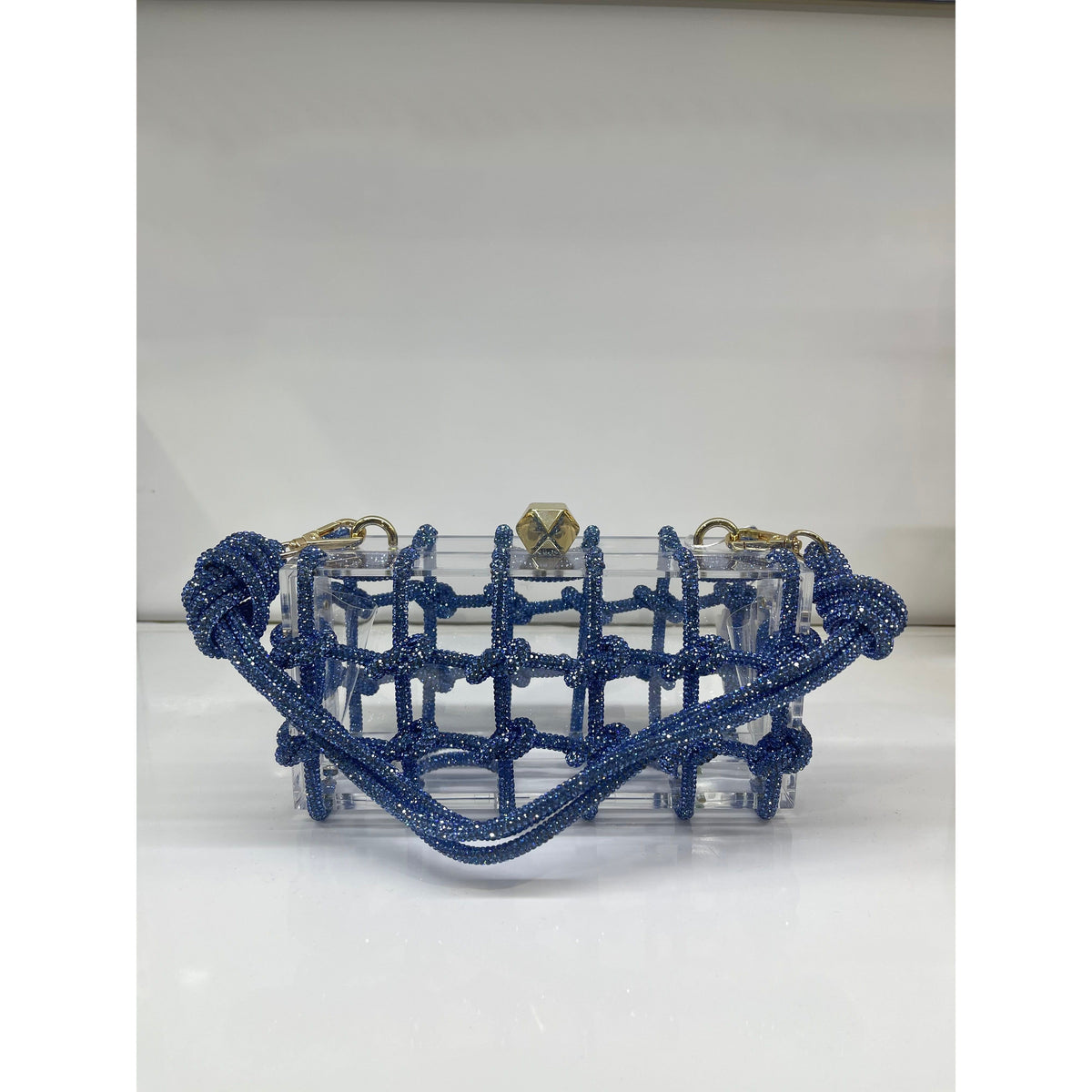 Blue Diamante Acrylic Bag