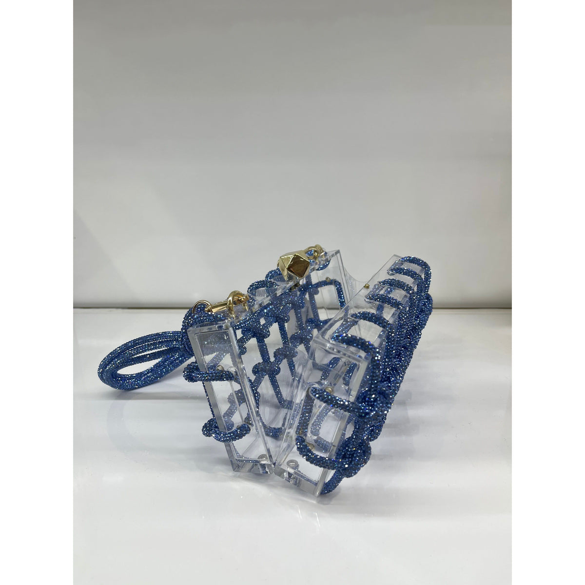 Blue Diamante Acrylic Bag