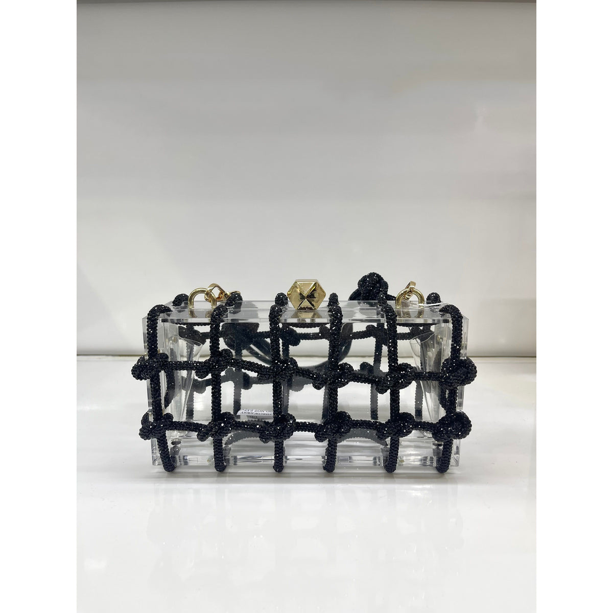Black Diamante Acrylic Bag