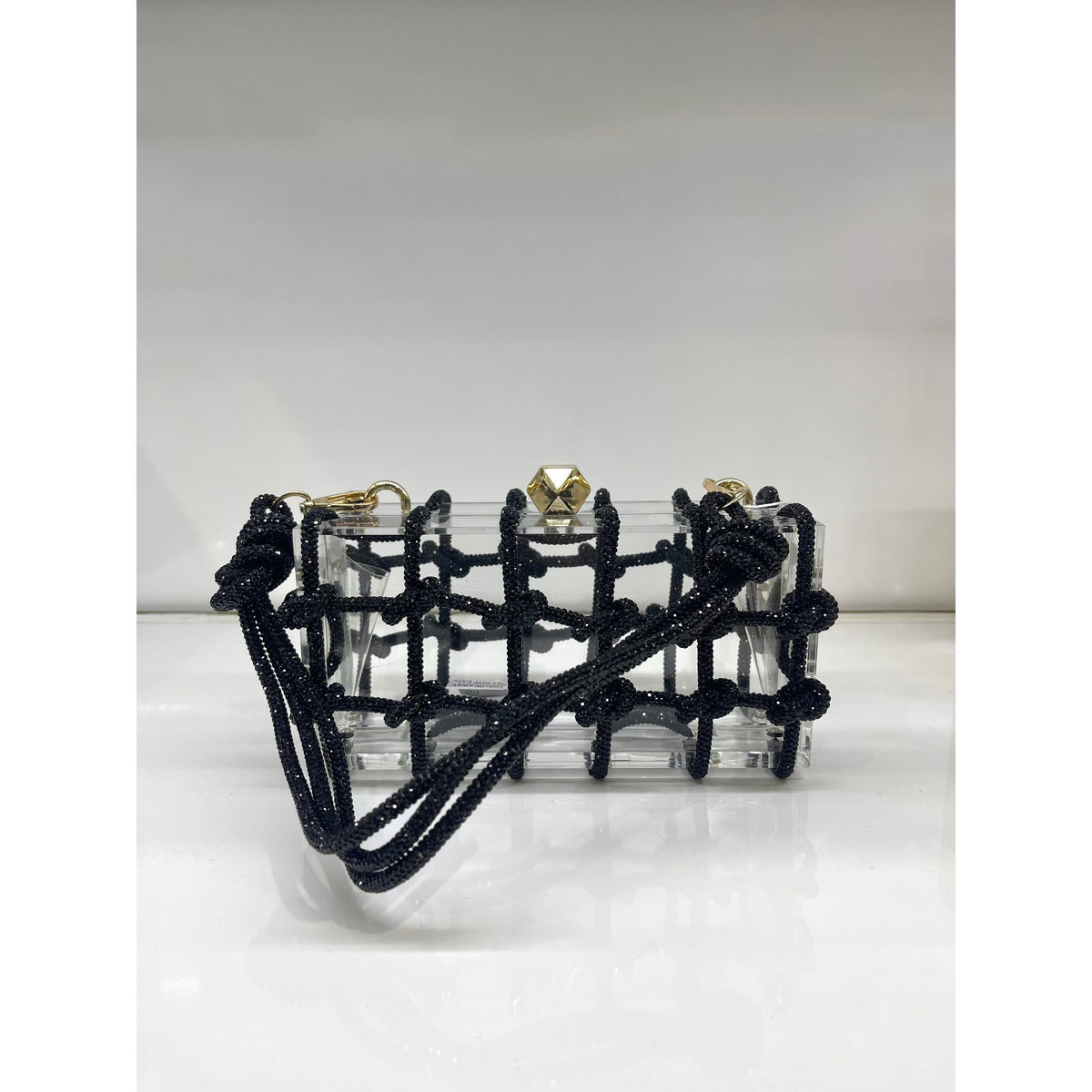 Black Diamante Acrylic Bag