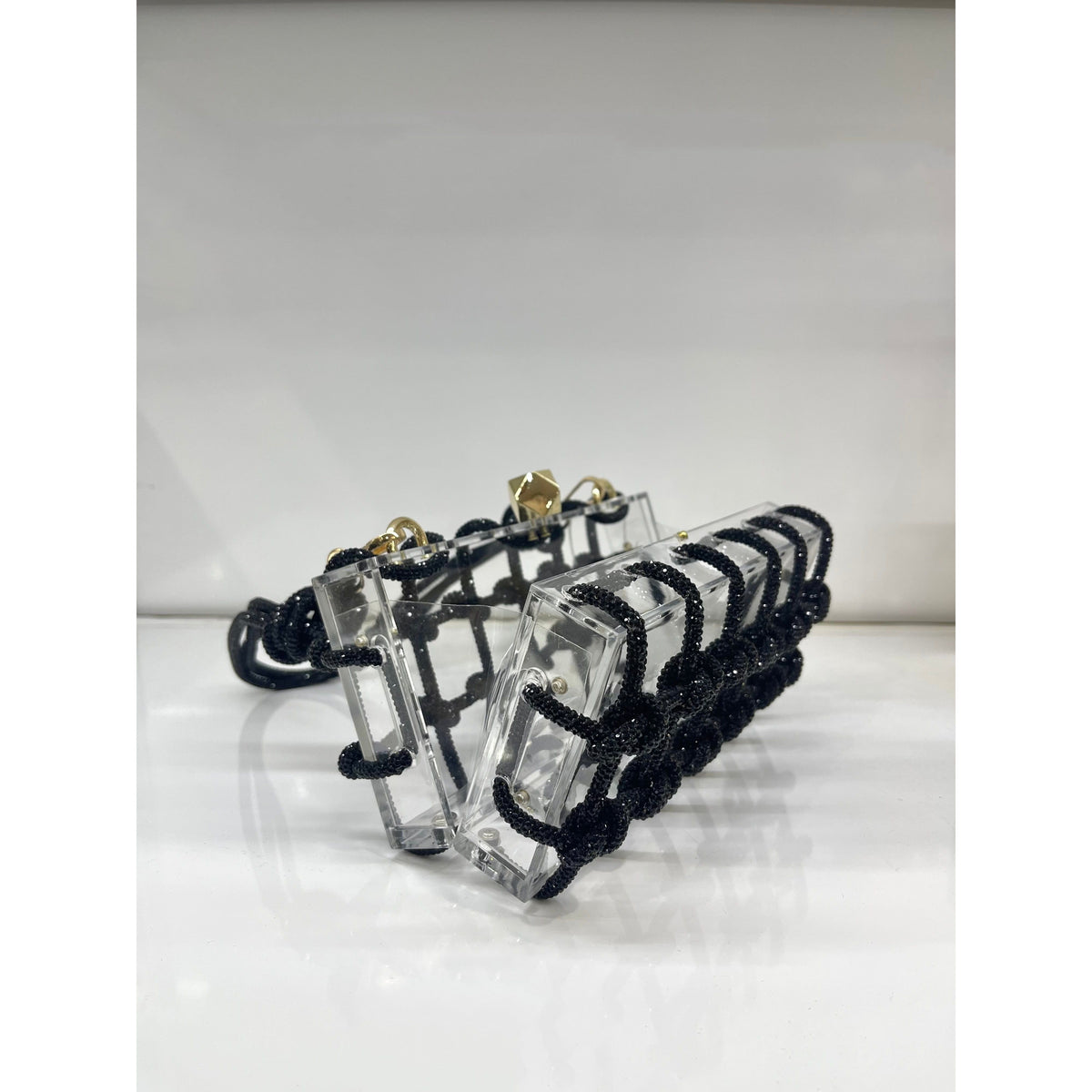 Black Diamante Acrylic Bag