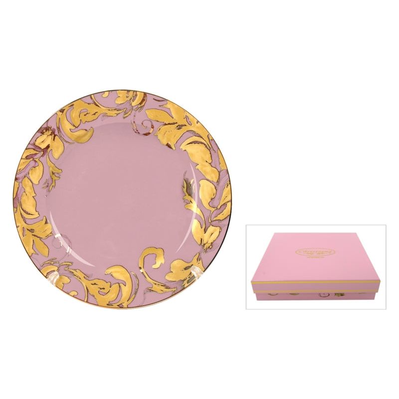 PLATE | Gianna Pink &amp; Gold 4 pc