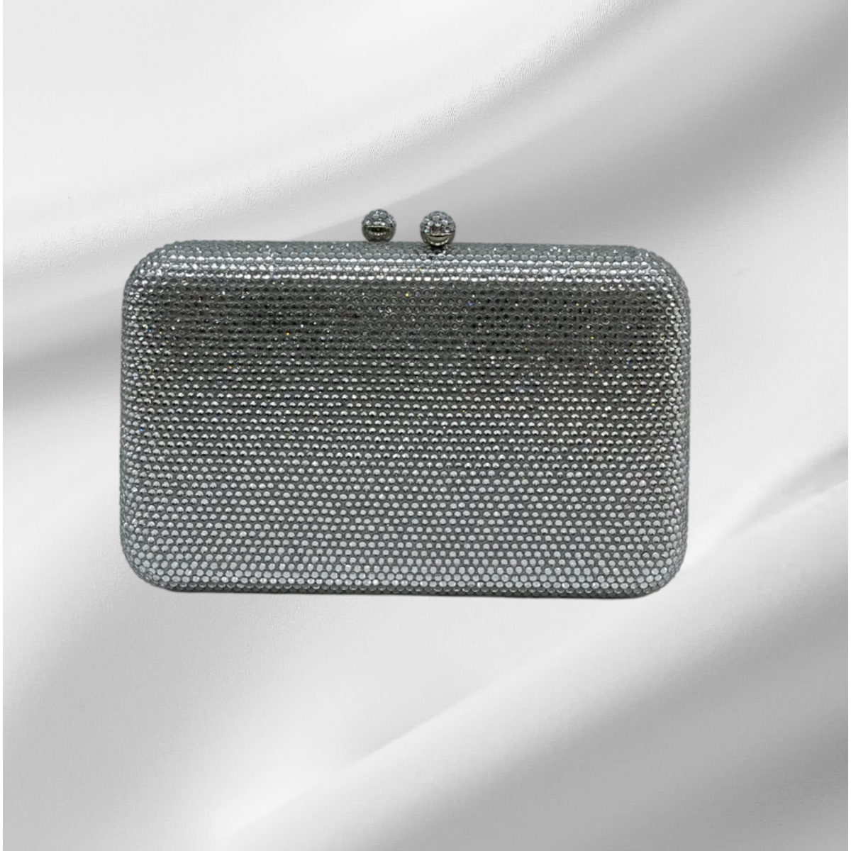 Silver Crystal Clutch