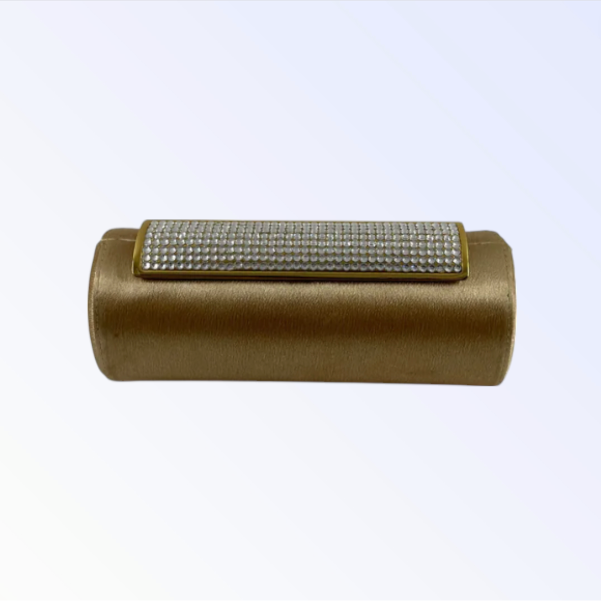 Gold Satin/Crystal Clutch