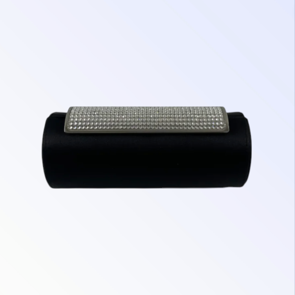 Black Satin/Crystal Clutch