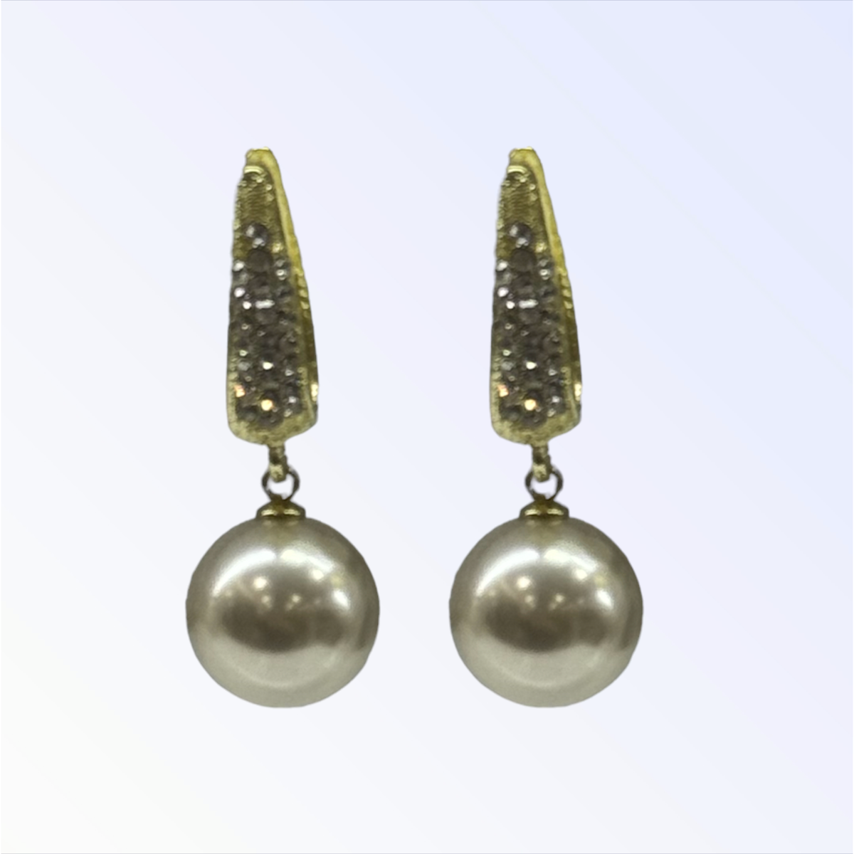 NORA | TAUPE PEARL DROP EARRING