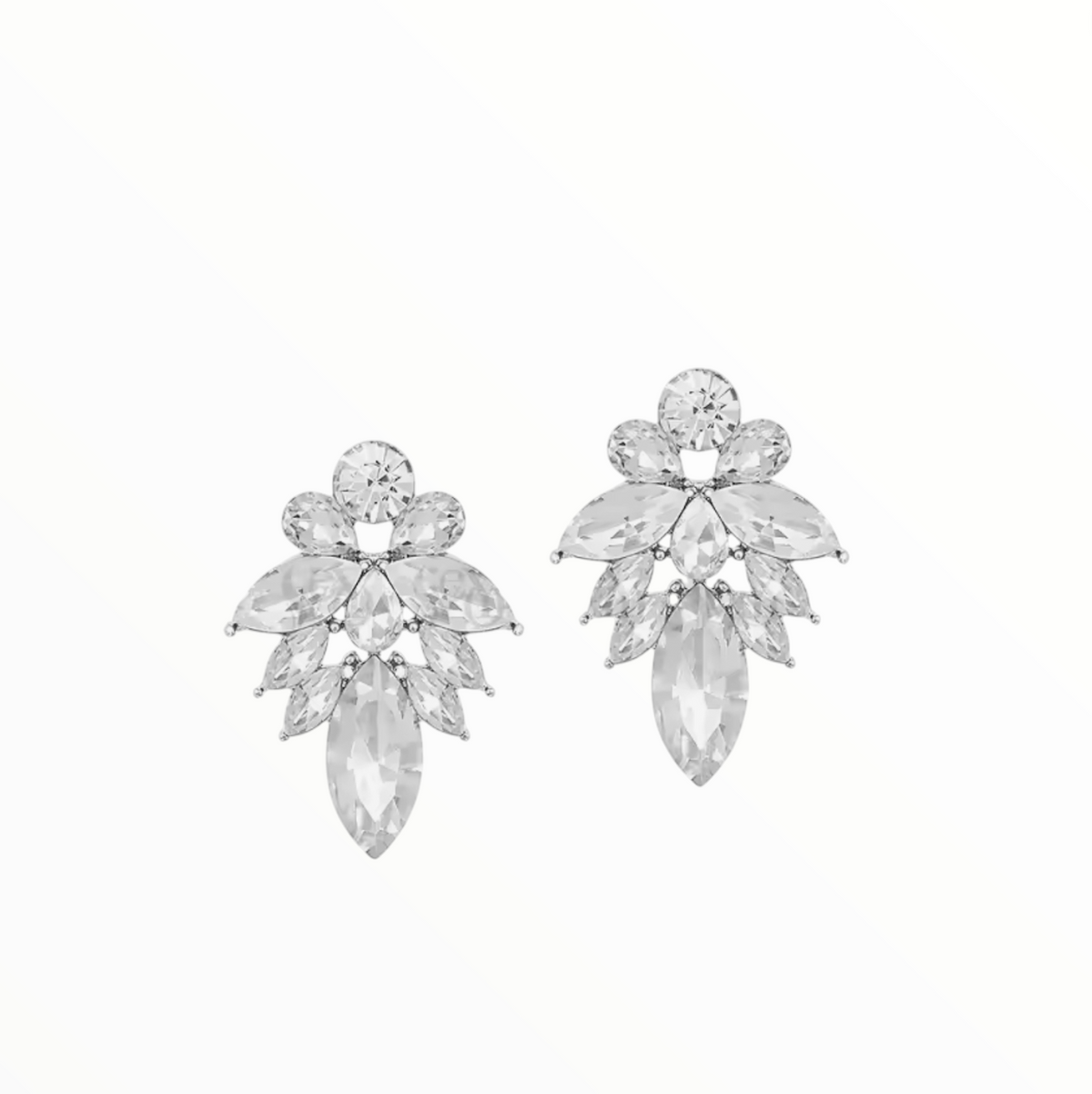 PAYTON | Silver Crystal Earring -Silver