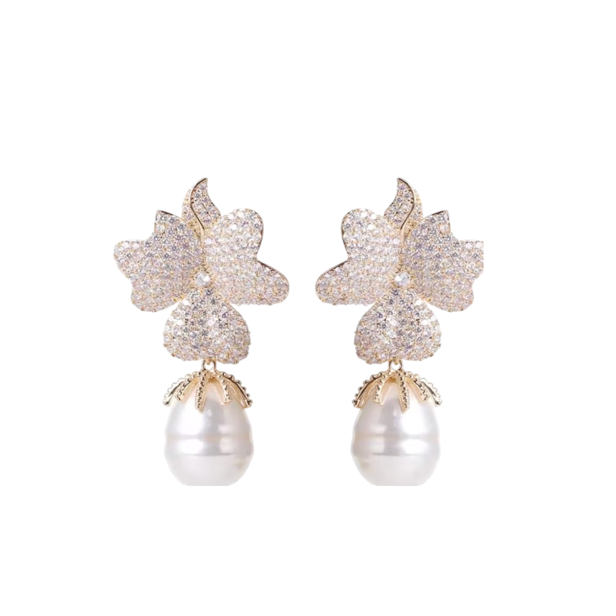 MADELINE | FLOWER PEARL EARRING