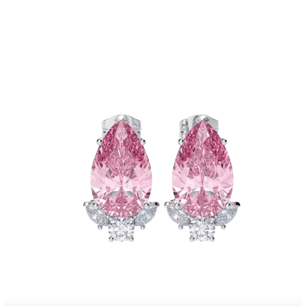 VIRELLE | CUBIC ZIRCONIA STUD EARRING - Pink
