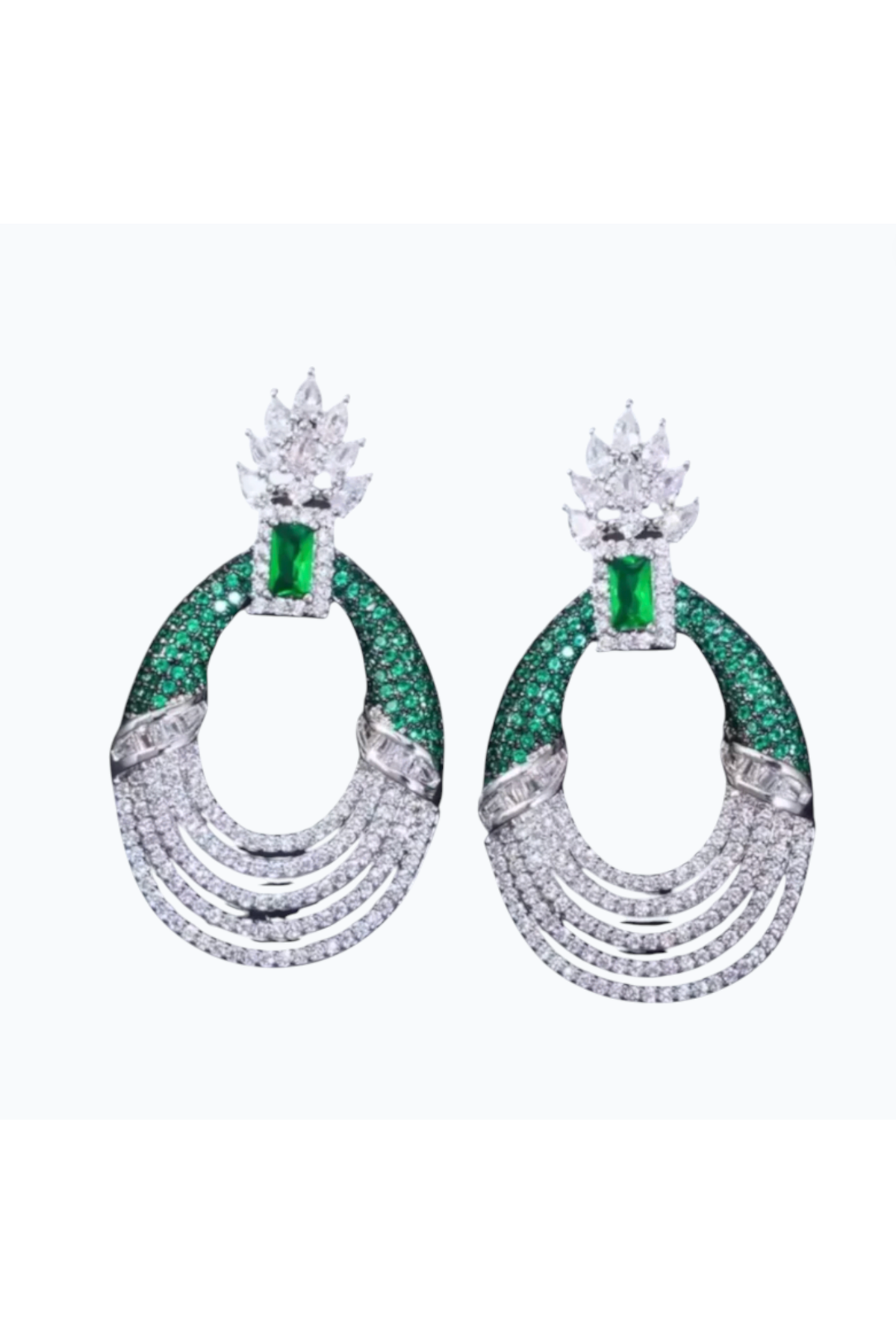 MAEVE | CUBIC ZIRCONIA DROP EARRING - Emerald