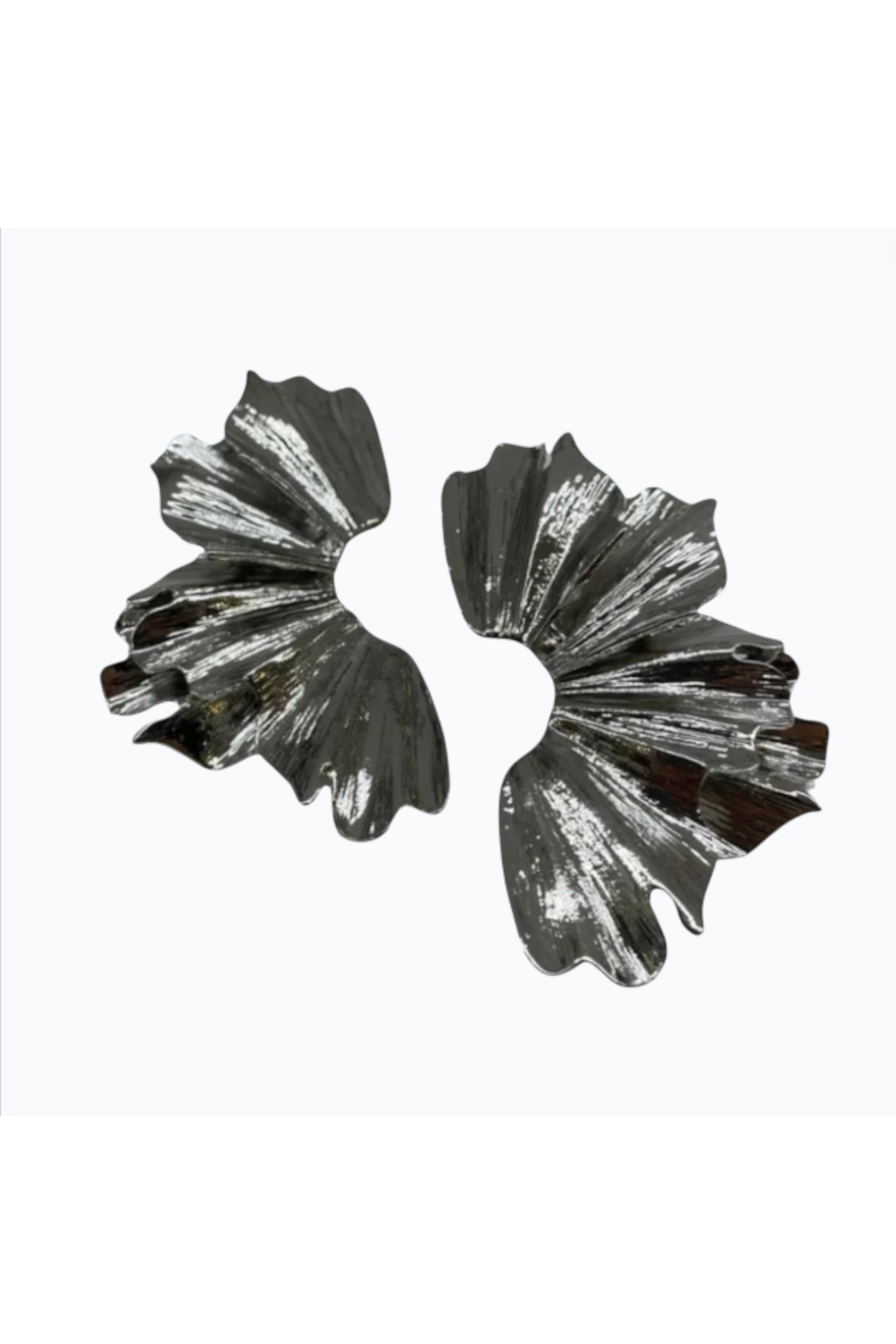 REBECCA | TEXTURED EARRING - Silver
