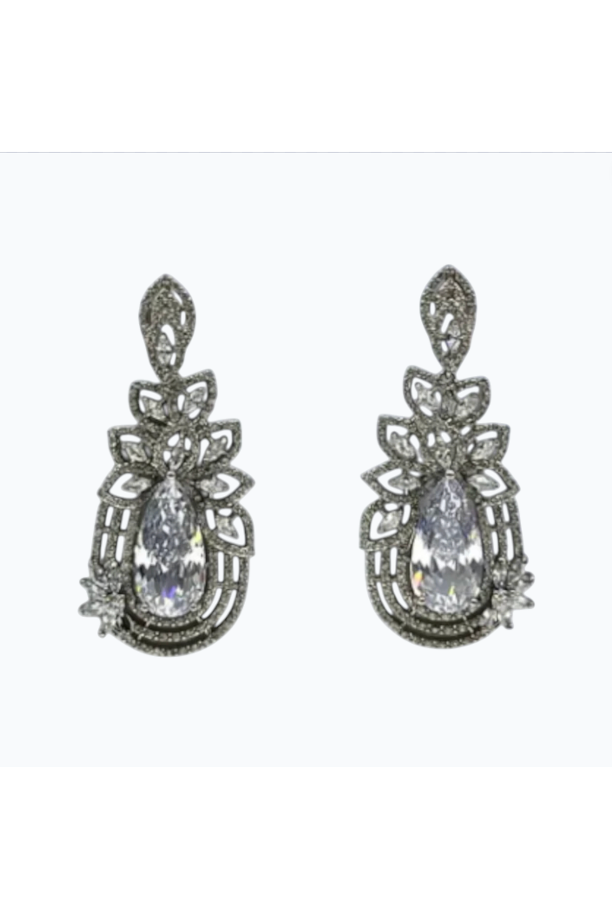 KAYLA | CUBIC ZIRCONIA DROP EARRING - Silver