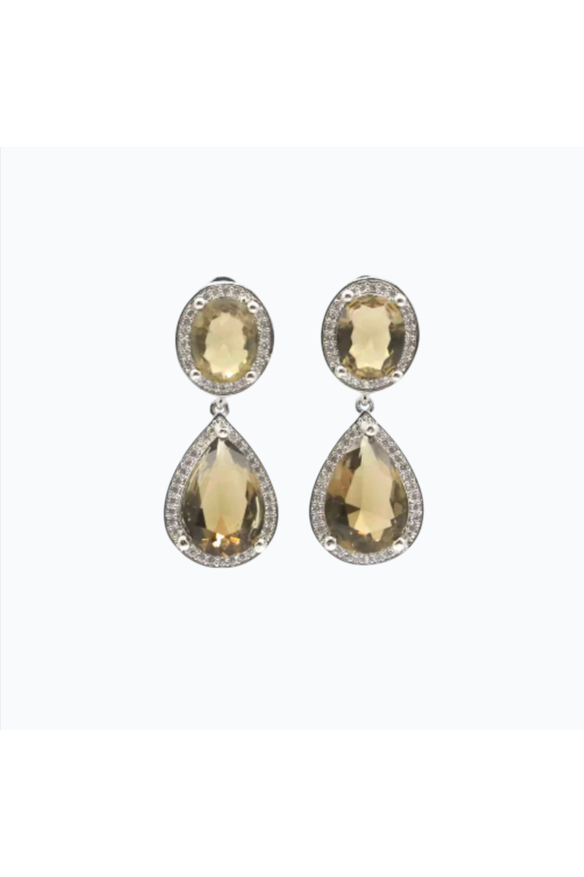 NABEL | CRYSTAL EARRING - Bronze
